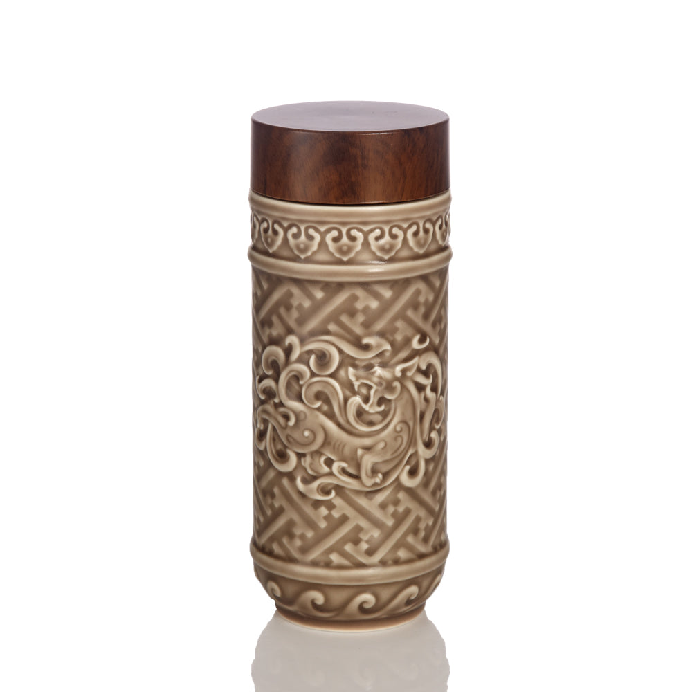 Dragon Ceramic Tumbler Mocha Brown