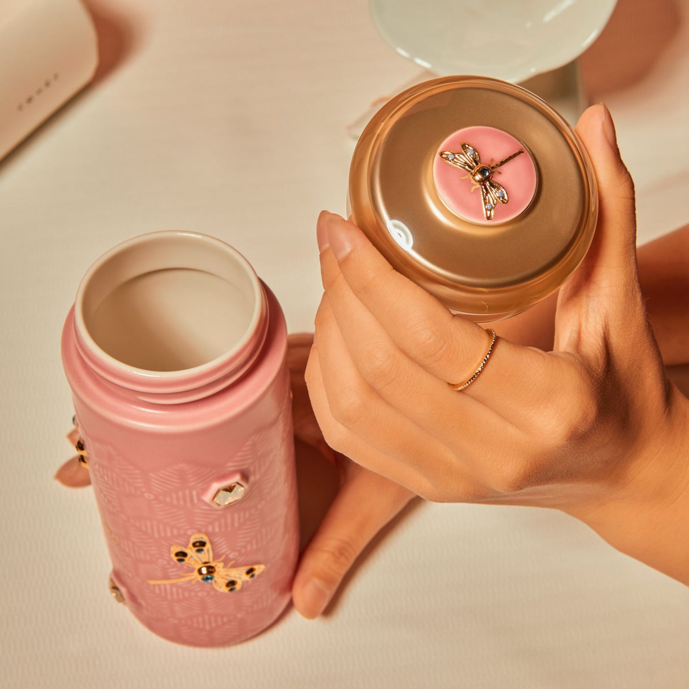 Dragonfly Serenity Travel Mug with Crystals