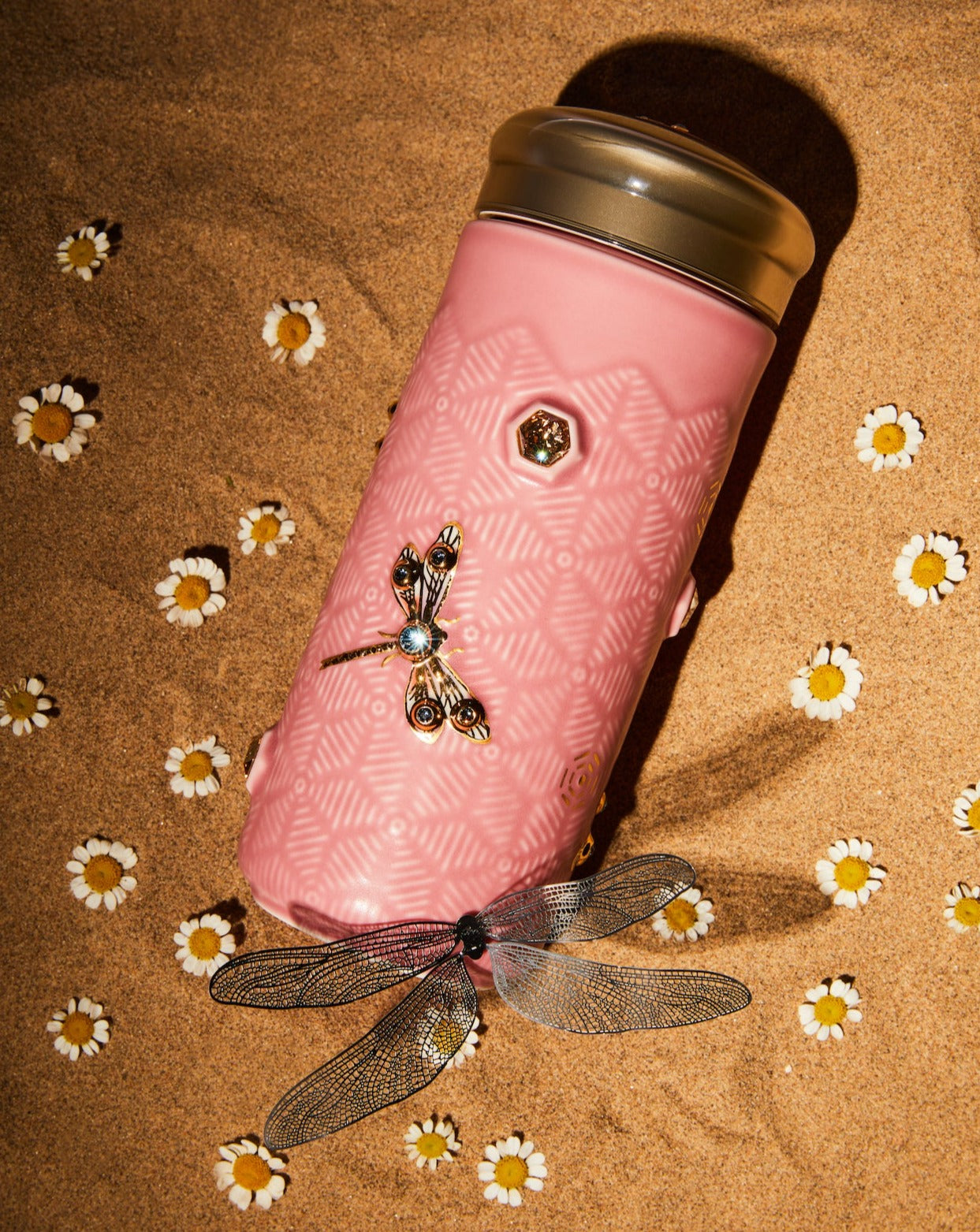Dragonfly Serenity Travel Mug with Crystals