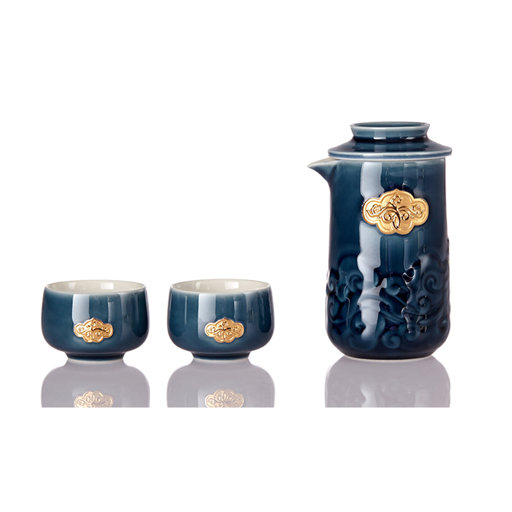 Ruyi Kung Fu Tea Set ( 1 Pot with 2 Cups ) with Carrying Case
