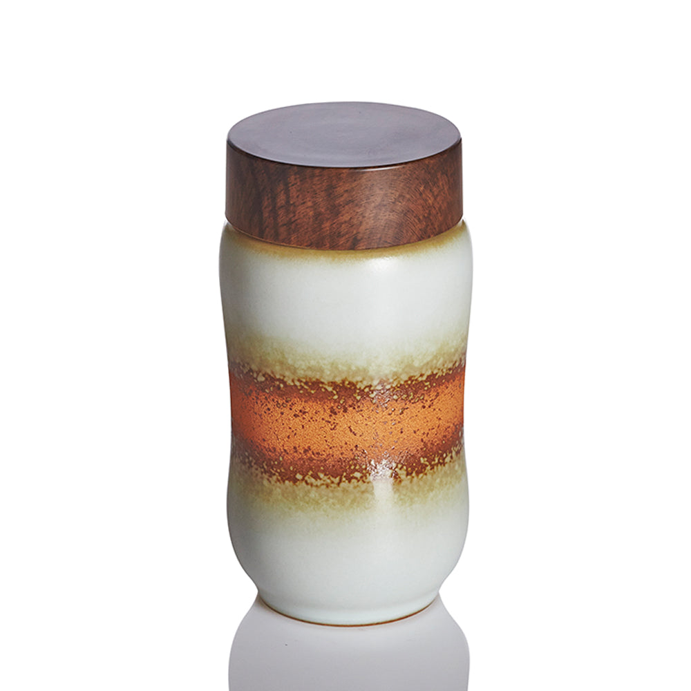 Liven Clay Happiness Curve Tumbler with Walnut Lid