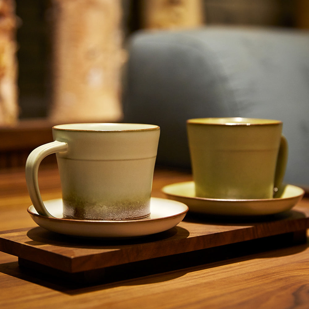 Liven Clay Timeless Heritage Coffee Cup & Saucer Set