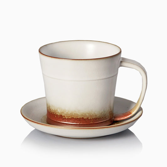 Liven Clay Past Time Coffee Cup with Saucer