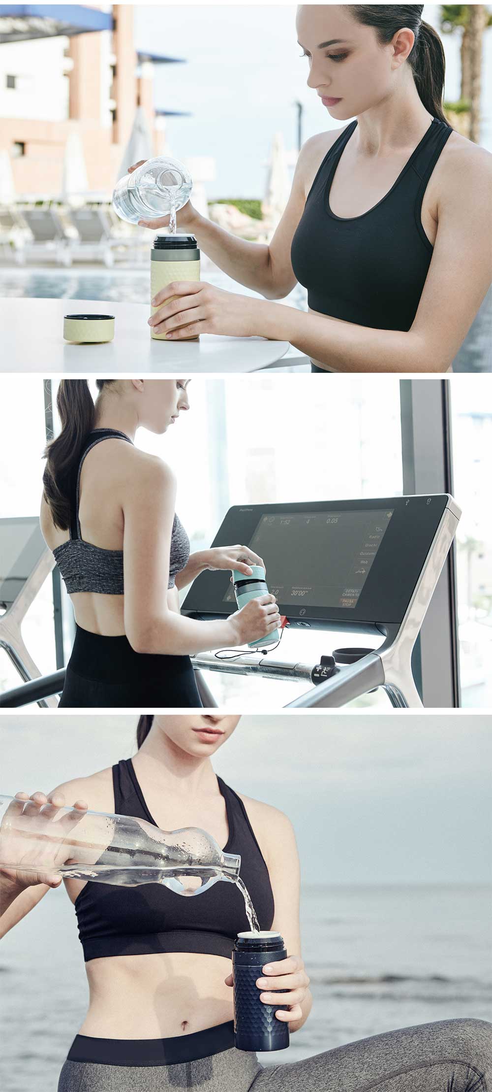 Small Harmony Stainless Steel Travel Mug with Ceramic Wall with Carrying Case