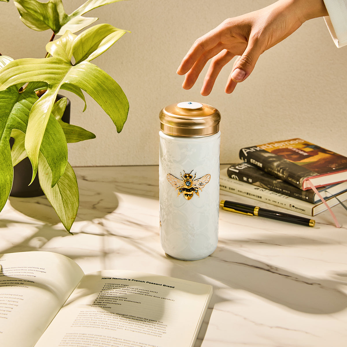 Queen Bee Crystal Travel Mug