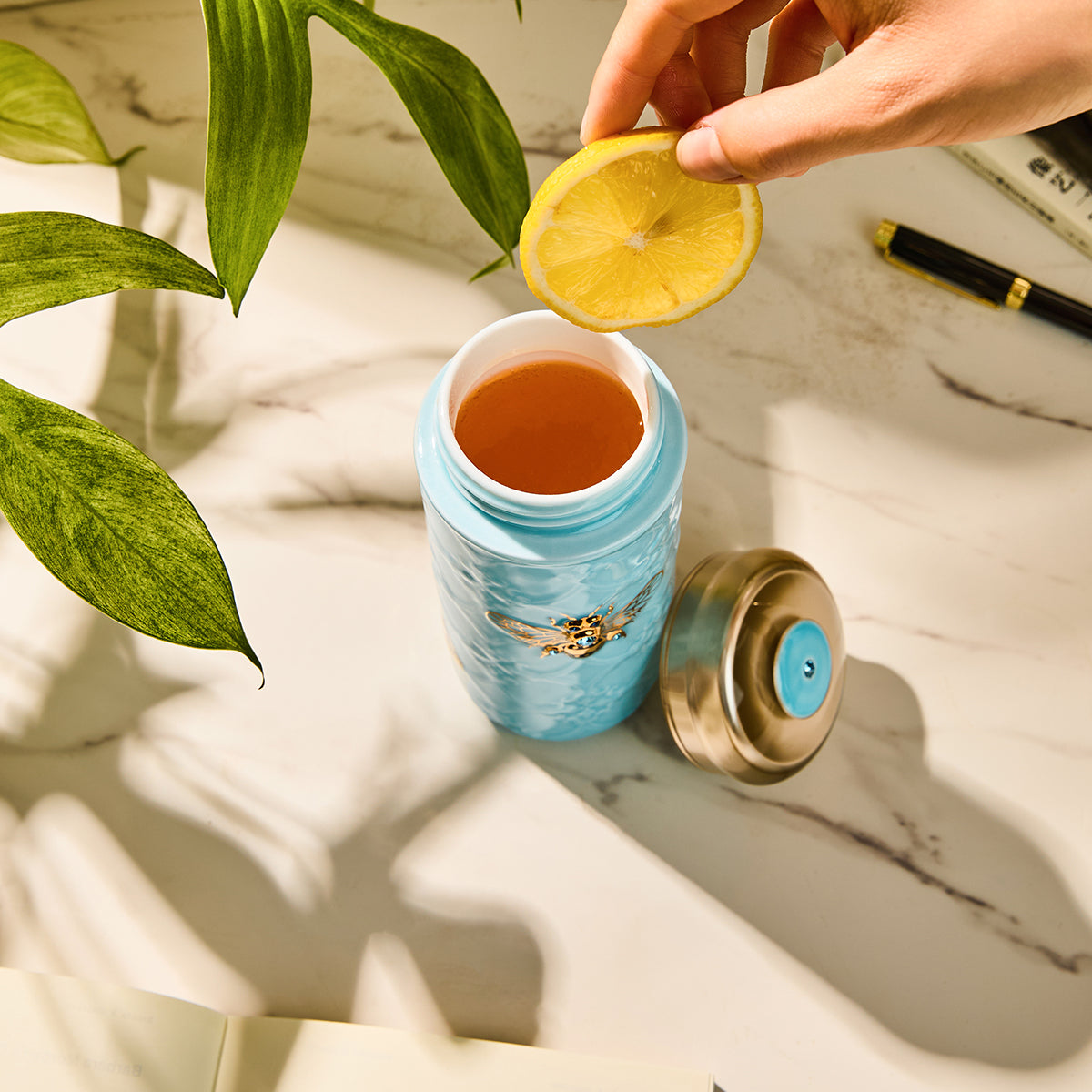 Queen Bee Crystal Travel Mug
