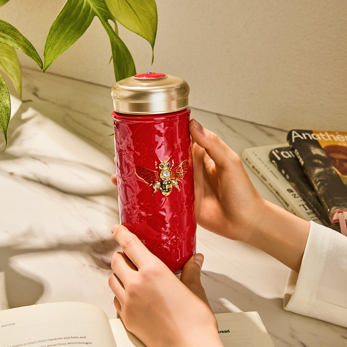 Queen Bee Crystal Travel Mug