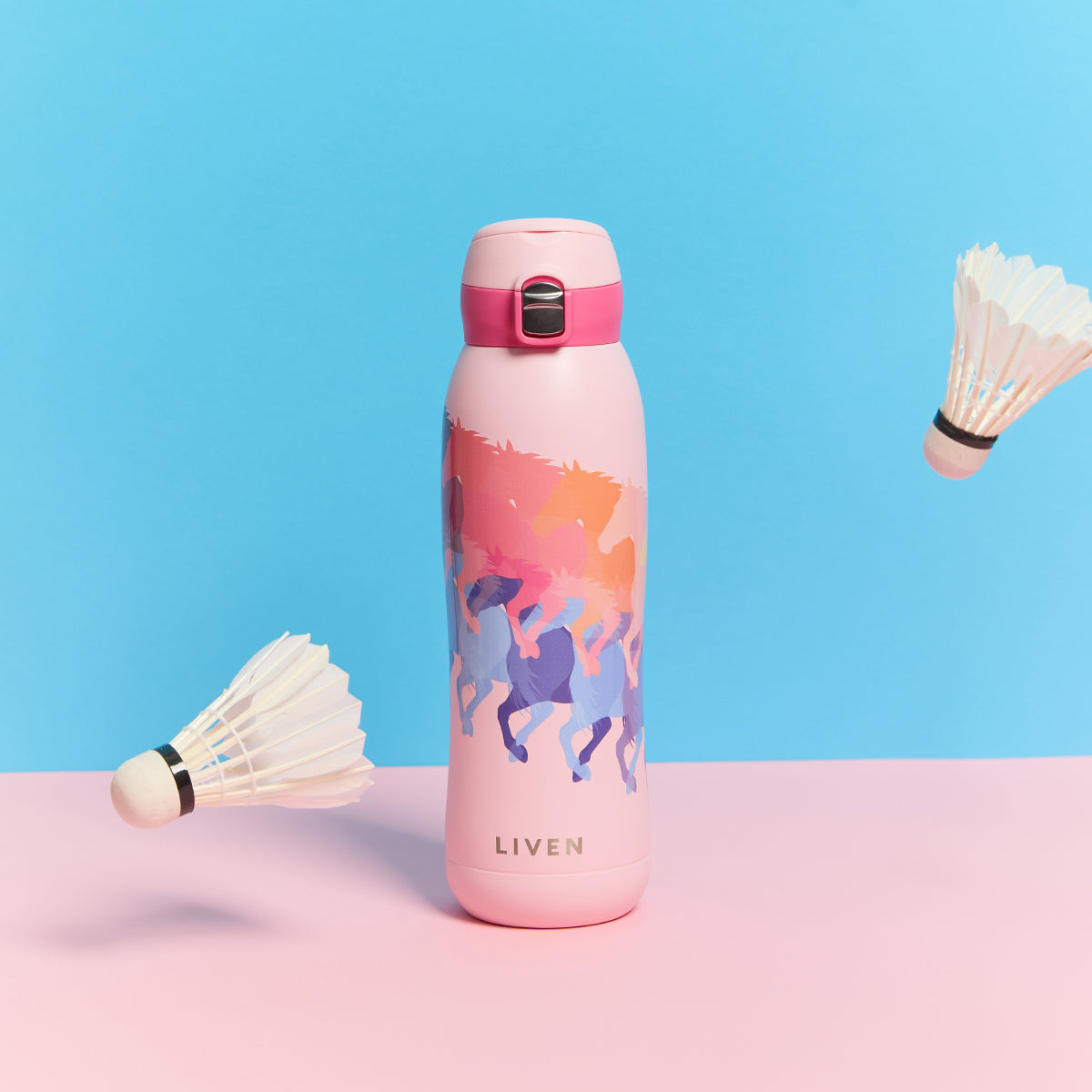 Liven Glow Ceramic-Coated Water Bottle 26 oz - Horse Year Edition