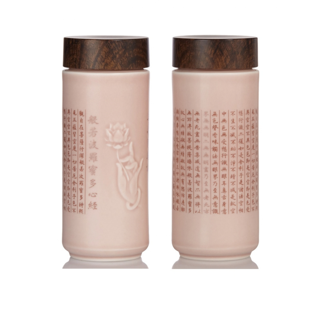 Peace & Blessings Heart Sutra Travel Mug