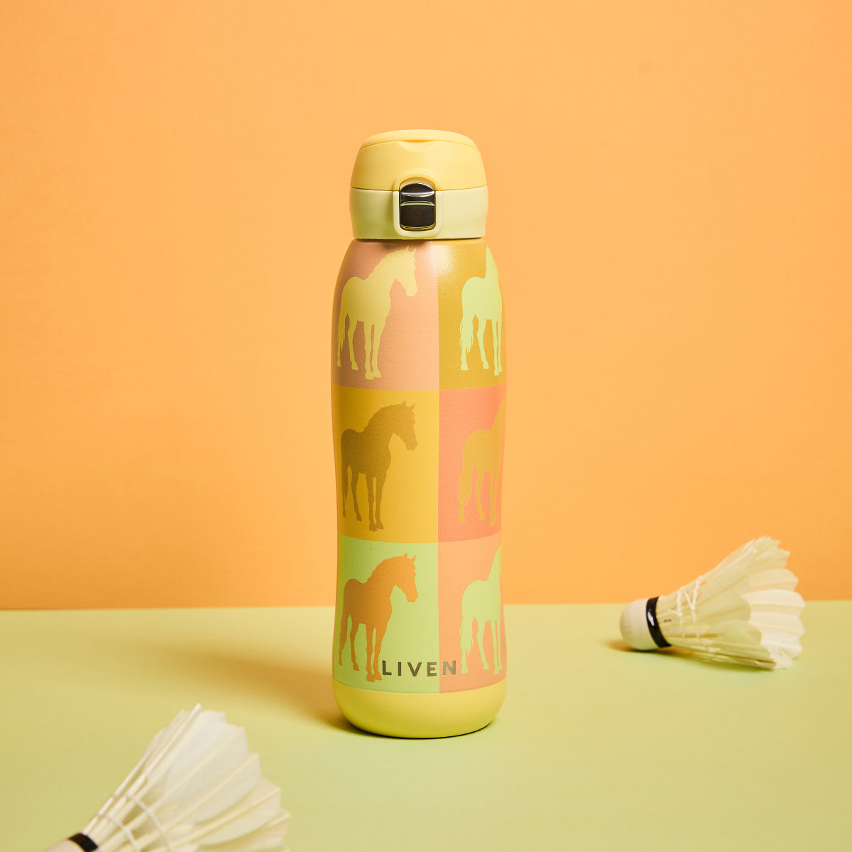 Liven Glow Ceramic-Coated Water Bottle 26 oz - Horse Year Edition