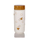 White and Hand-Painted Gold Bees