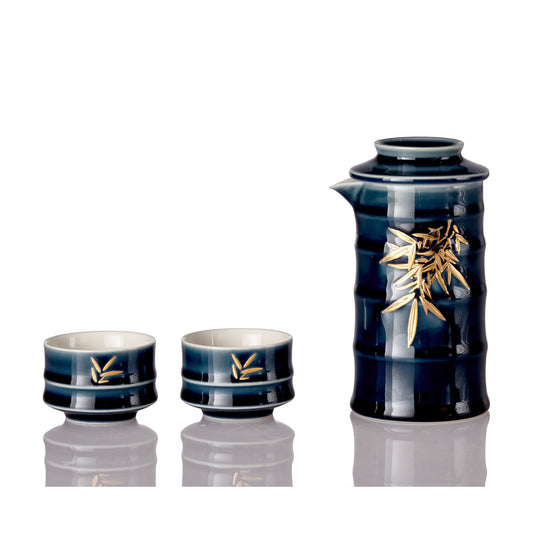 Bamboo Kung Fu Tea Set ( 1 Pot with 2 Cups ) with Carrying Case