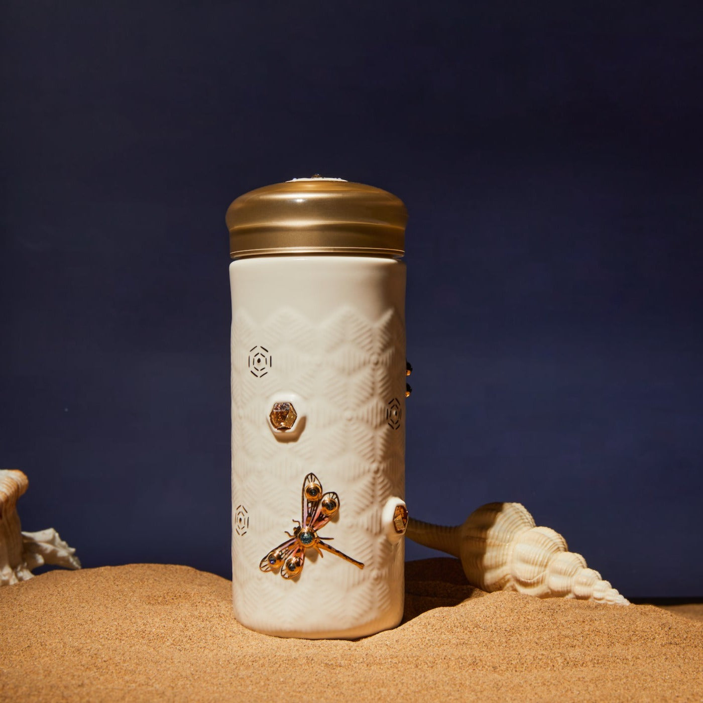 Dragonfly Serenity Travel Mug with Crystals