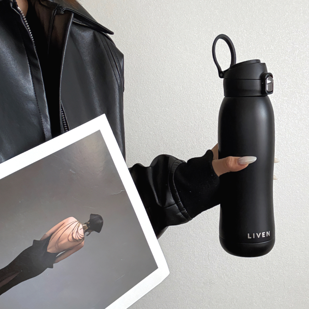 Liven Glow Classic Ceramic-Coated Water Bottle