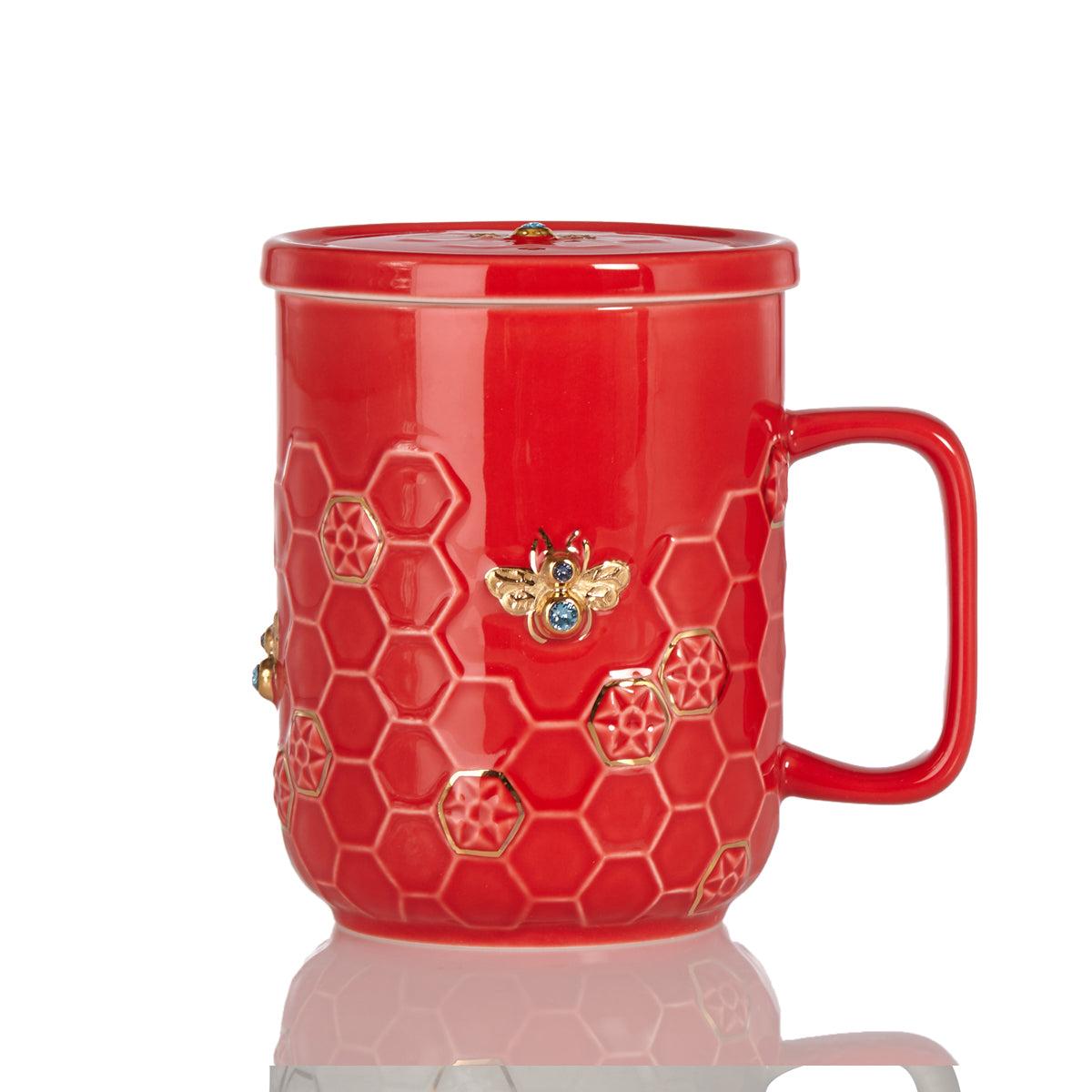 Honey Bee Crystal Mug with Lid