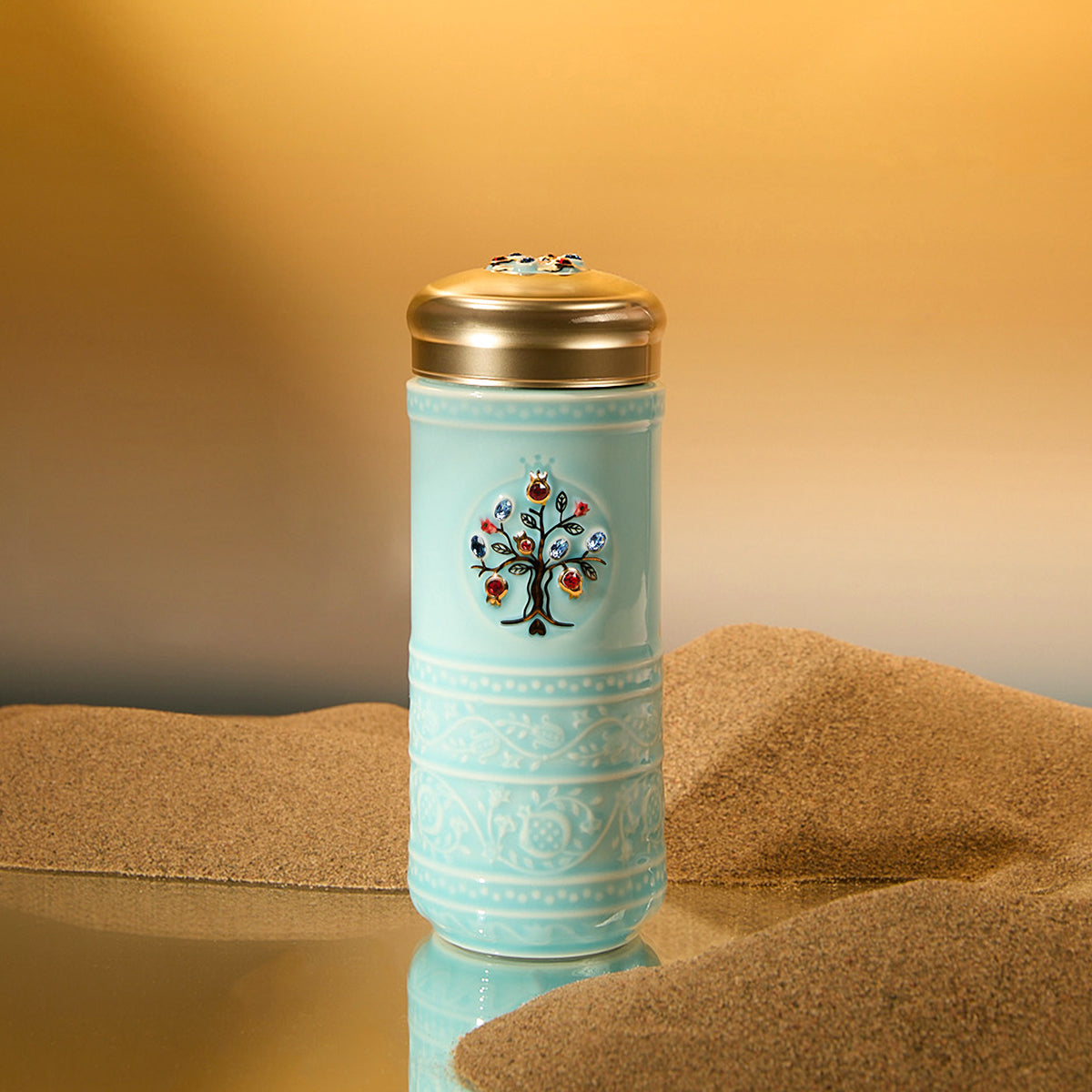 Tree of Life Crystal Travel Mug