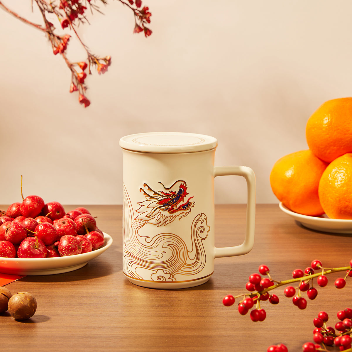 Auspicious Cloud Dragon Tea Mug