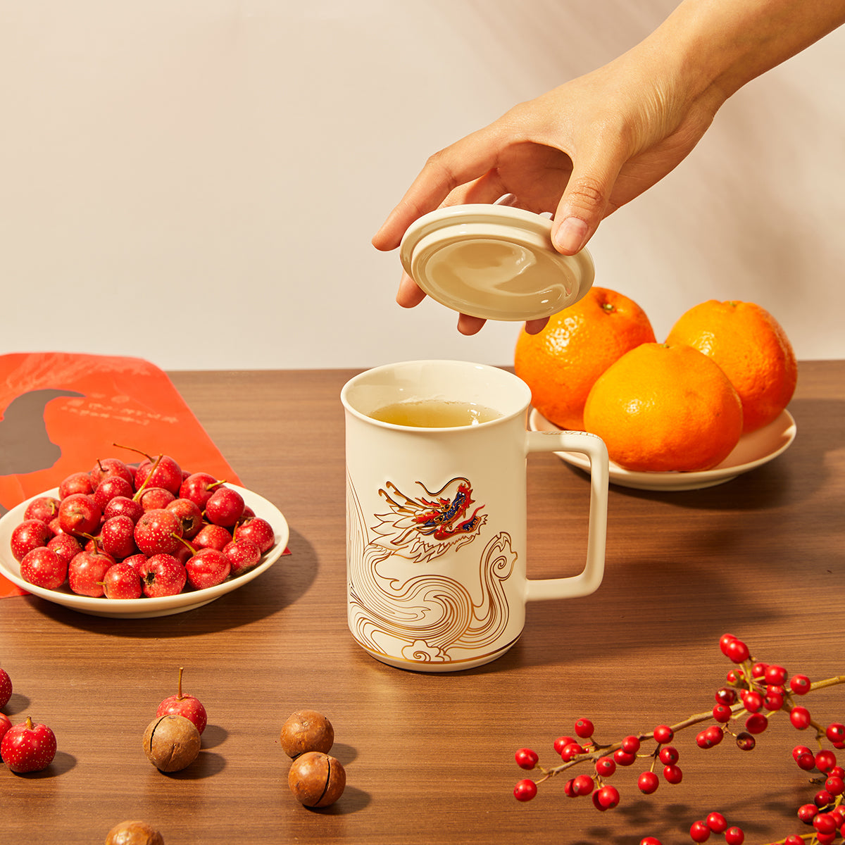 Auspicious Cloud Dragon Tea Mug