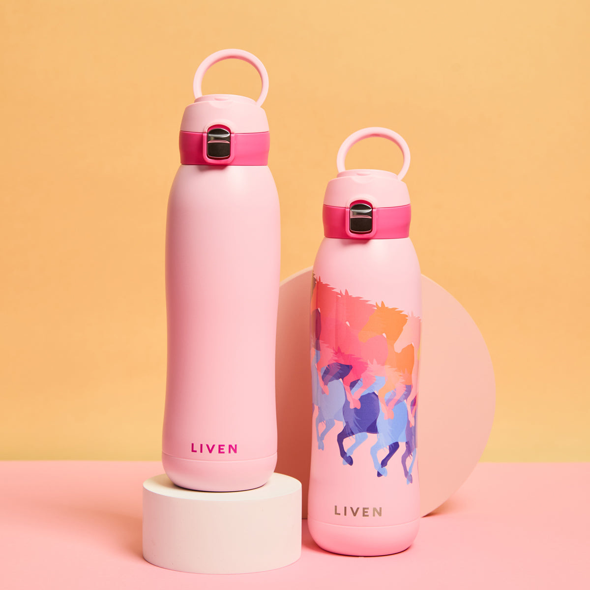 Liven Glow Ceramic-Coated Water Bottle 26 oz - Horse Year Edition