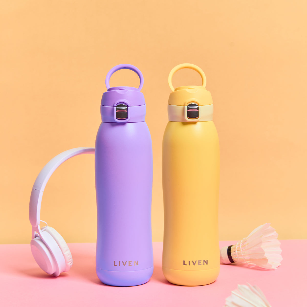 Liven Glow Pop™ Ceramic-Coated Water Bottle – 26 oz