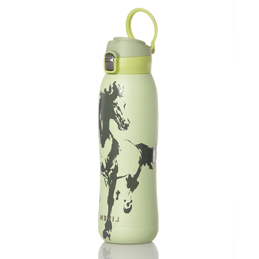Liven Glow Ceramic-Coated Water Bottle 26 oz - Horse Year Edition