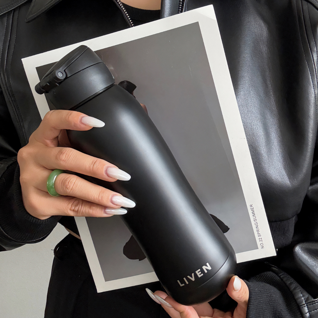 Liven Glow Classic Ceramic-Coated Water Bottle