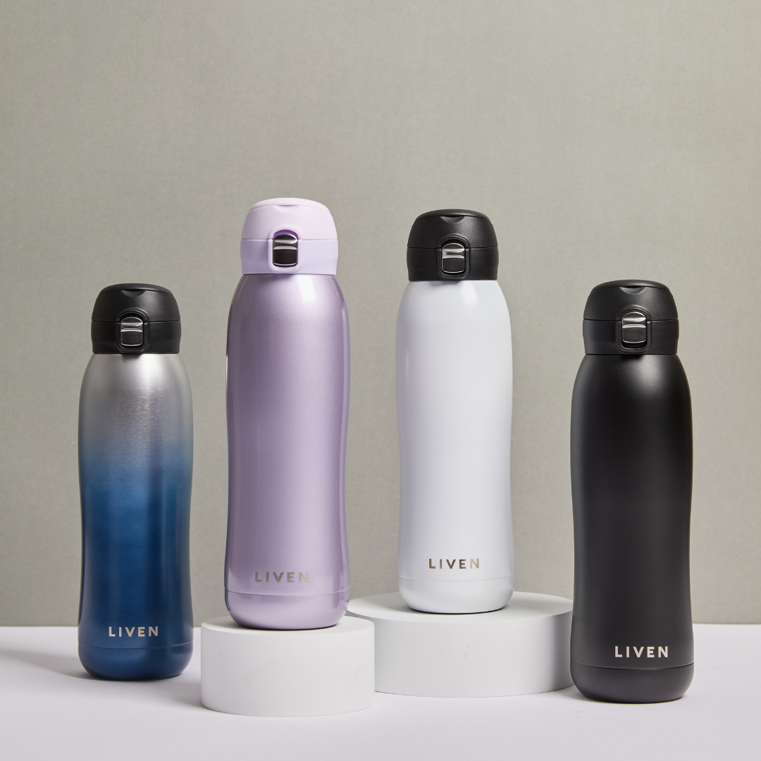 Liven Glow Classic Ceramic-Coated Water Bottle