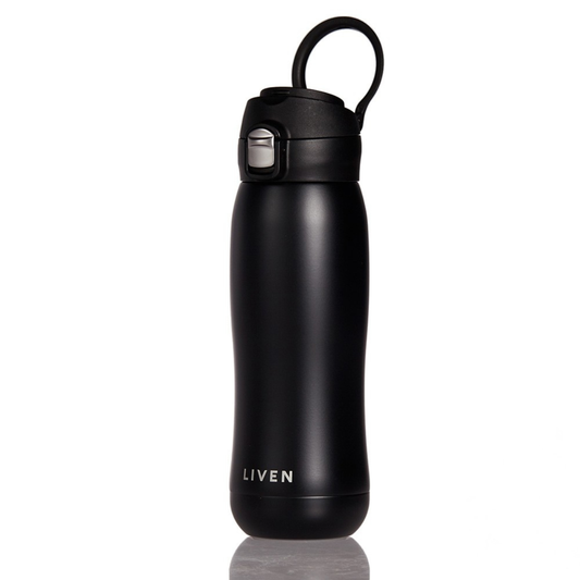 New Liven Glow™ Ceramic-Coated Insulated Stainless Steel Water Bottle 17 oz