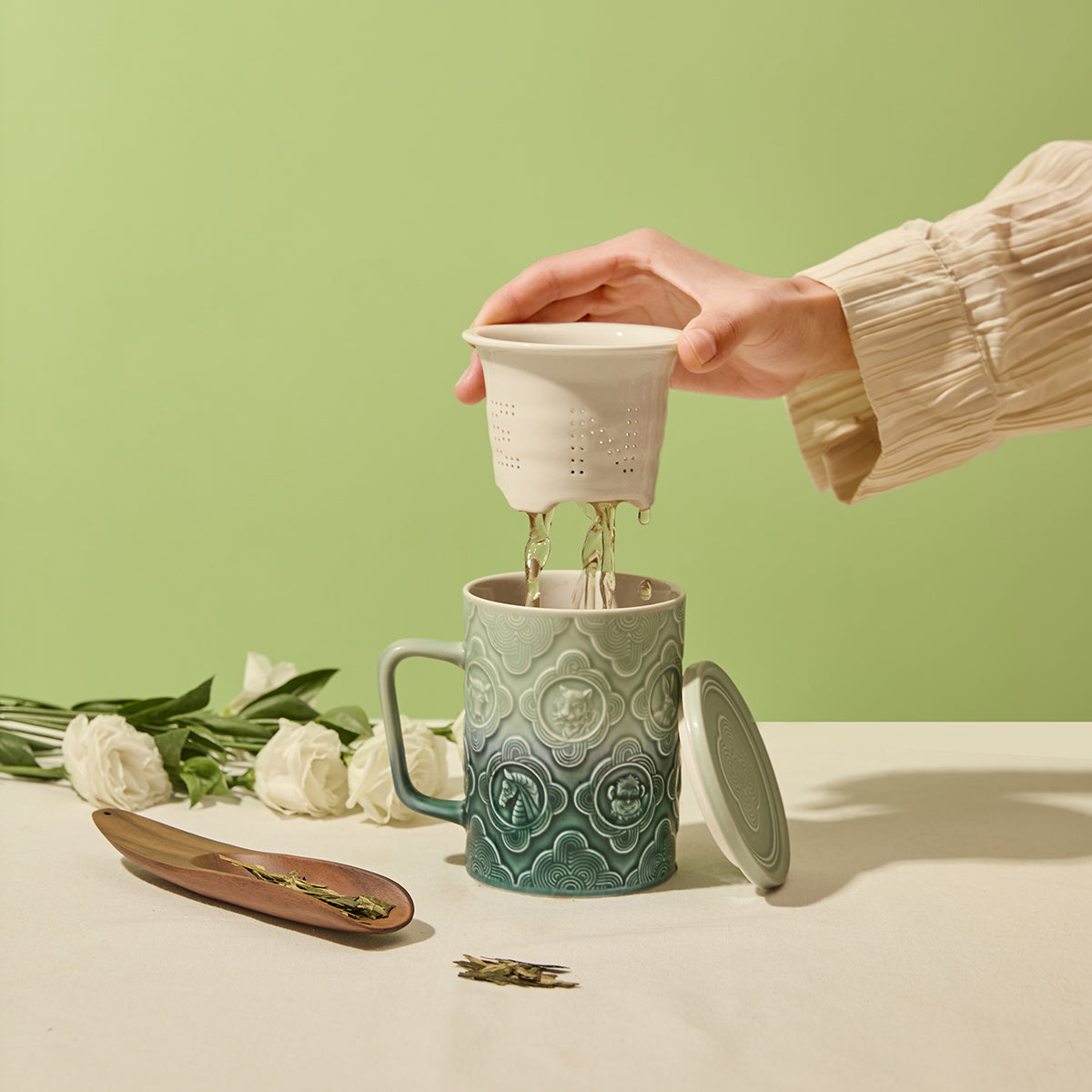 蓋つき十二支茶マグ