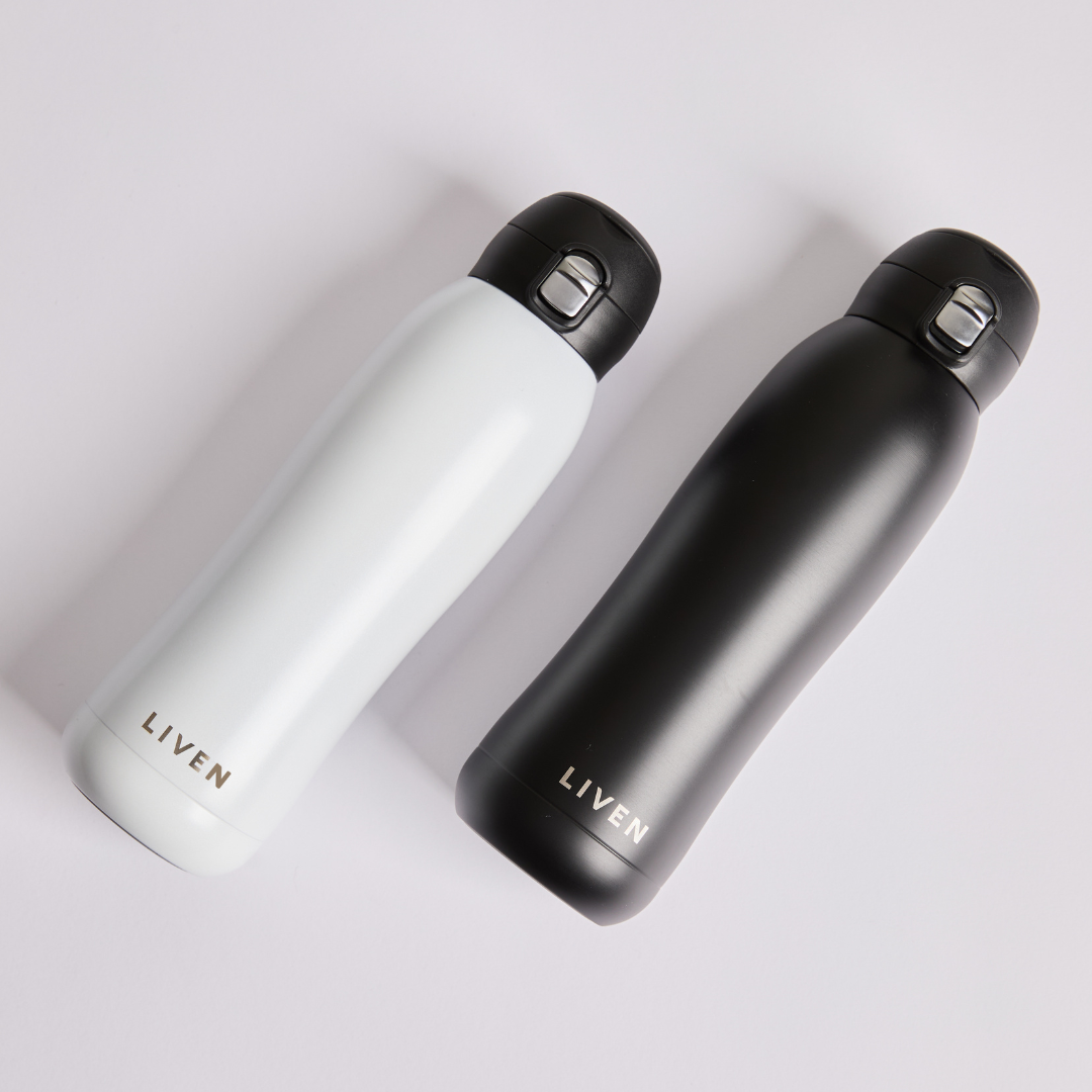 Liven Glow Classic Ceramic-Coated Water Bottle