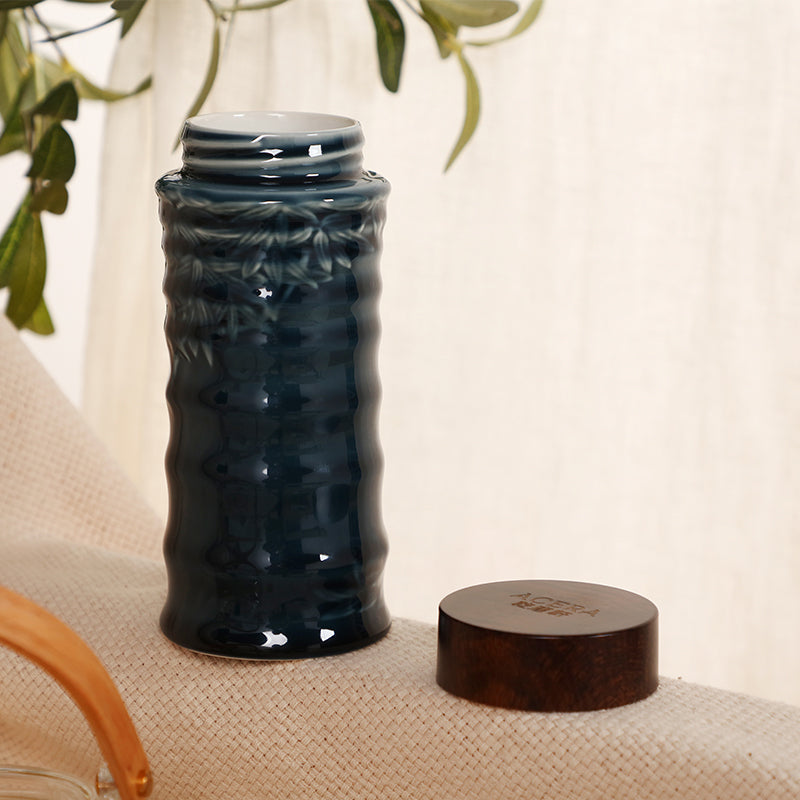 Bamboo Leaves Ceramic Travel Mugs