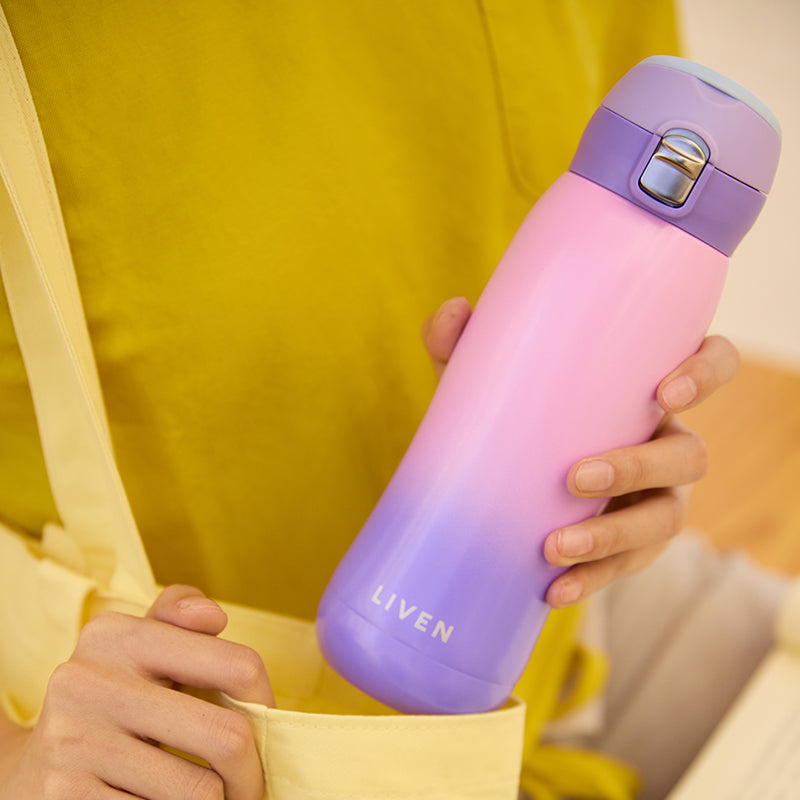 Liven Glow Rainbow™ Ceramic-Coated Water Bottle – 17 oz