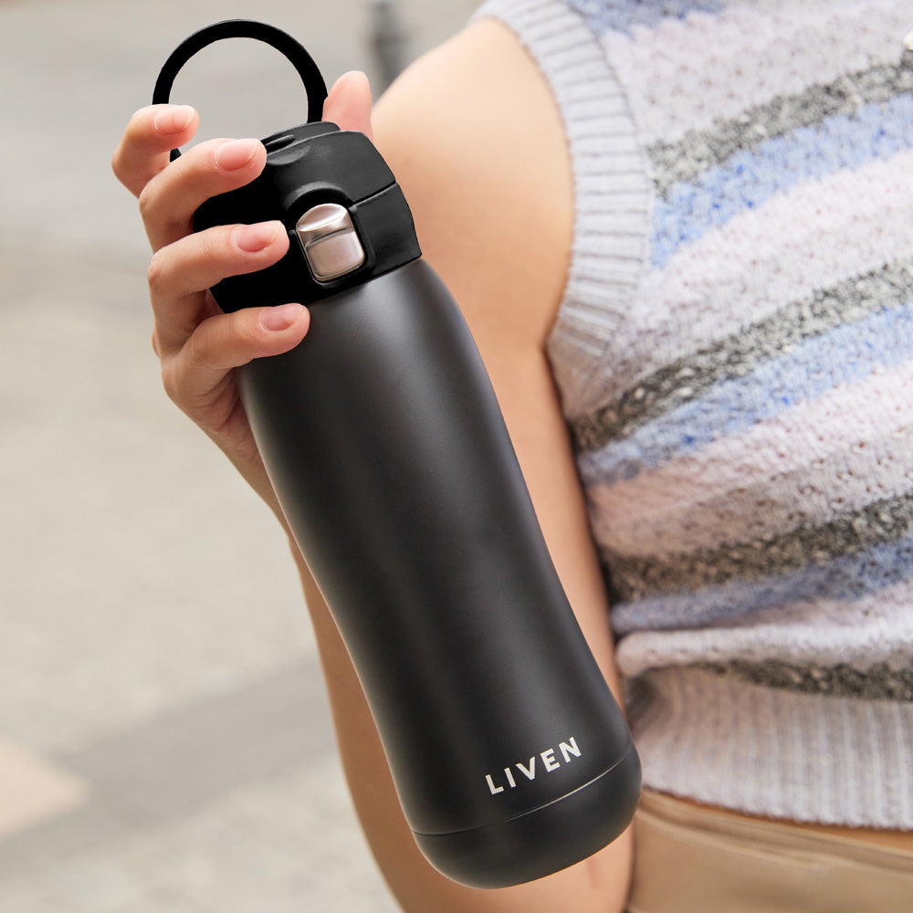 Liven Glow Classic Ceramic-Coated Water Bottle