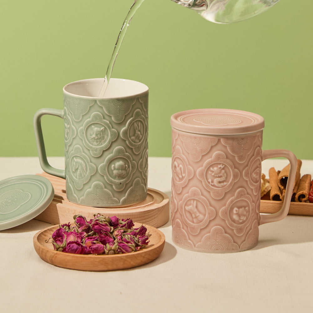 蓋つき十二支茶マグ