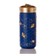 Matte Blue and Hand Painted Gold Bees with Crystals