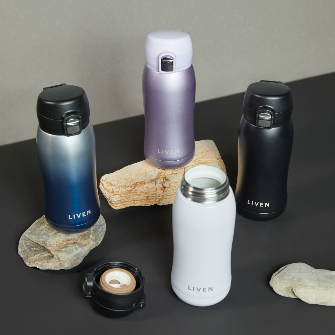 Liven Glow Classic Ceramic-Coated Water Bottle