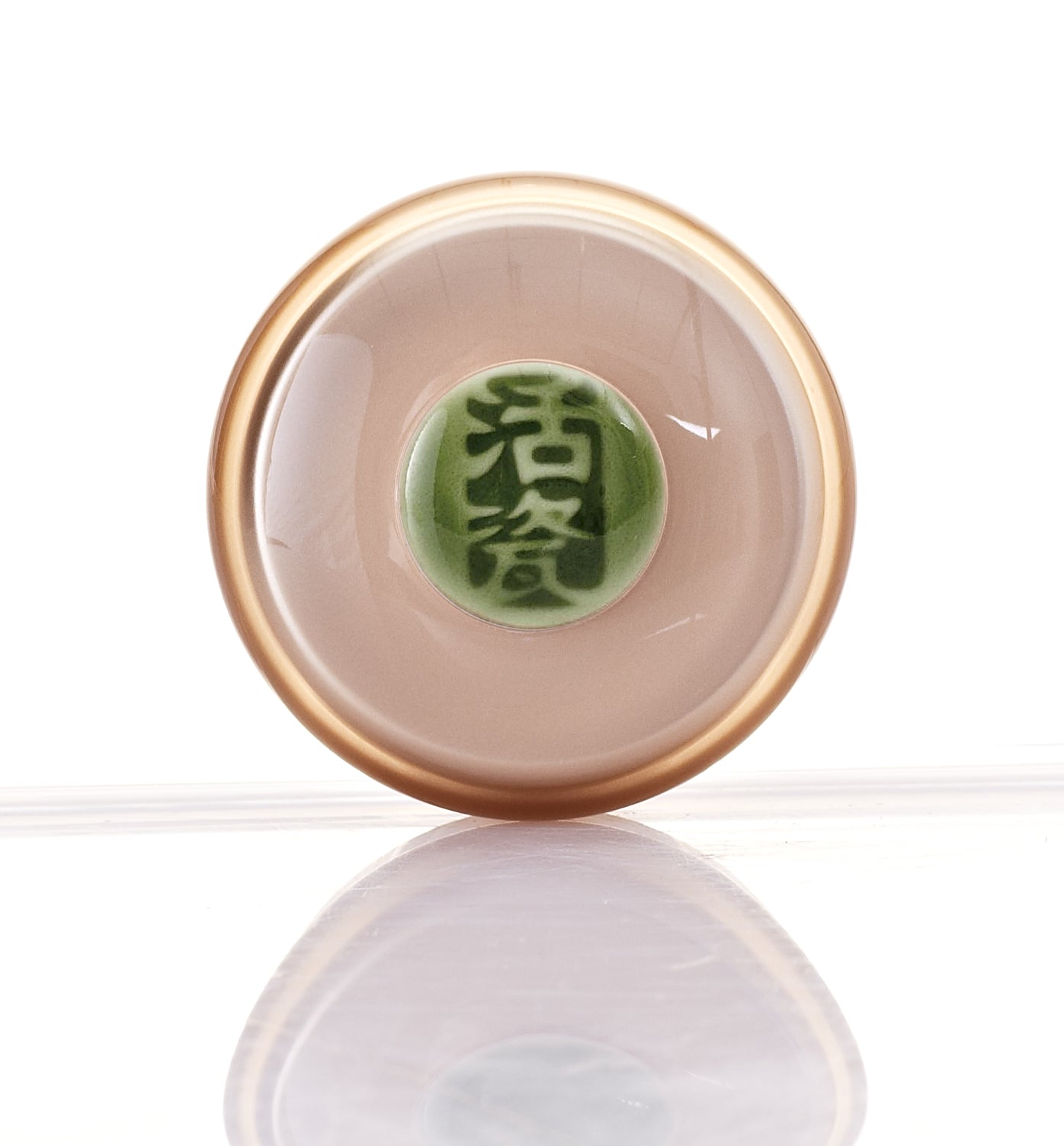 Acrylic Resin Lid with Ceramic Emblem