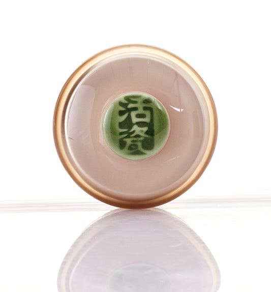 Acrylic Resin Lid with Ceramic Emblem