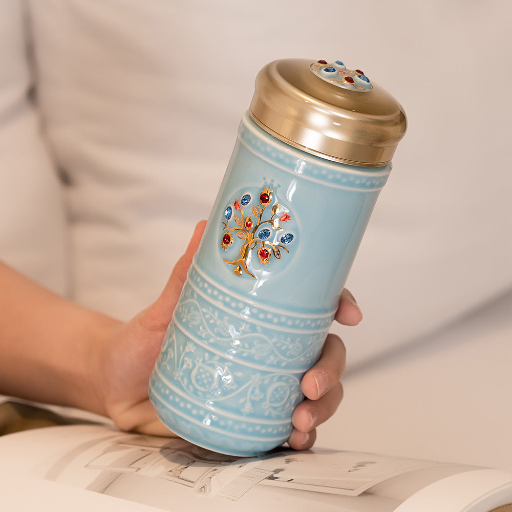 Tree of Life Crystal Travel Mug