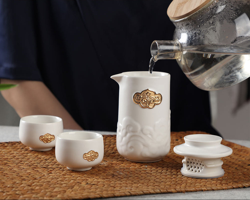 Ruyi Kung Fu Tea Set ( 1 Pot with 2 Cups ) with Carrying Case