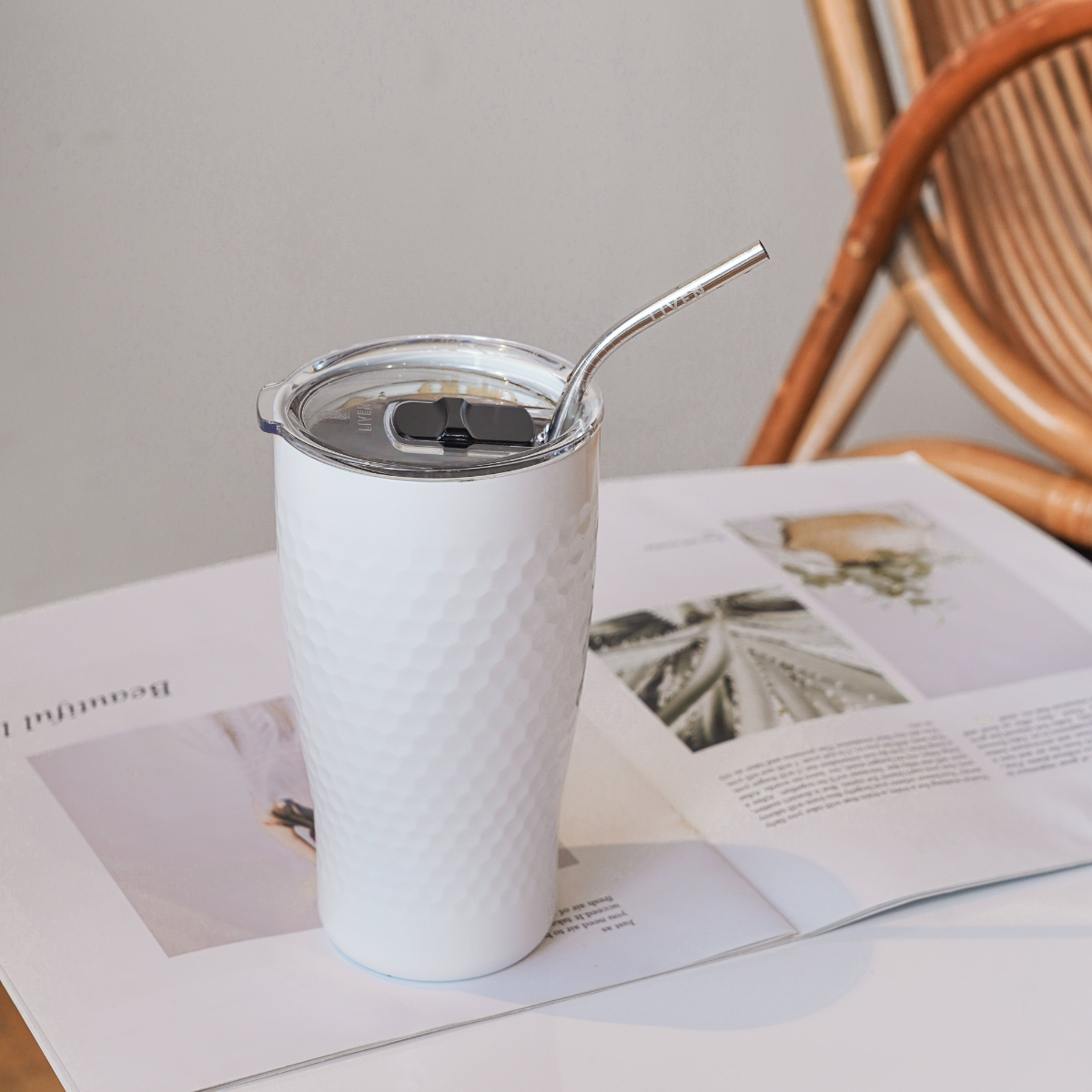 Liven Glow Honey Comb Ceramic-Coated Tumbler